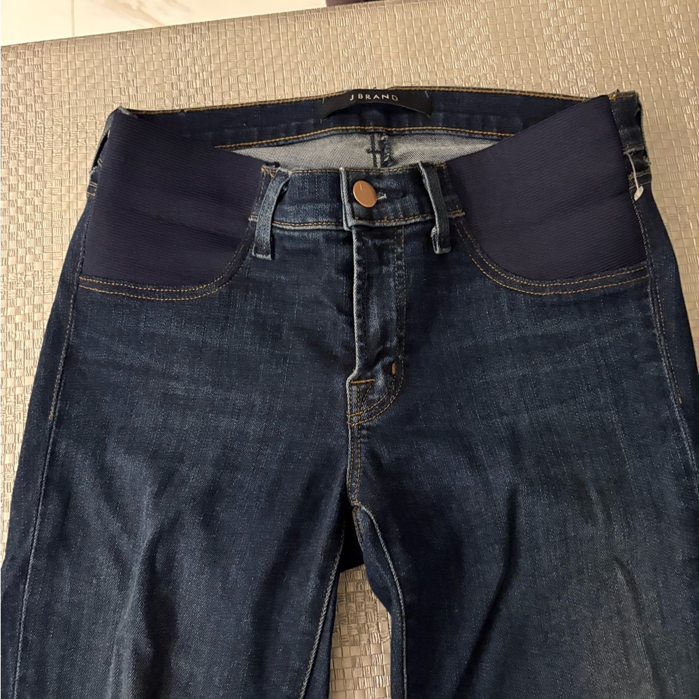 J Brand Blue Maternity Jeans with Comfort Panel